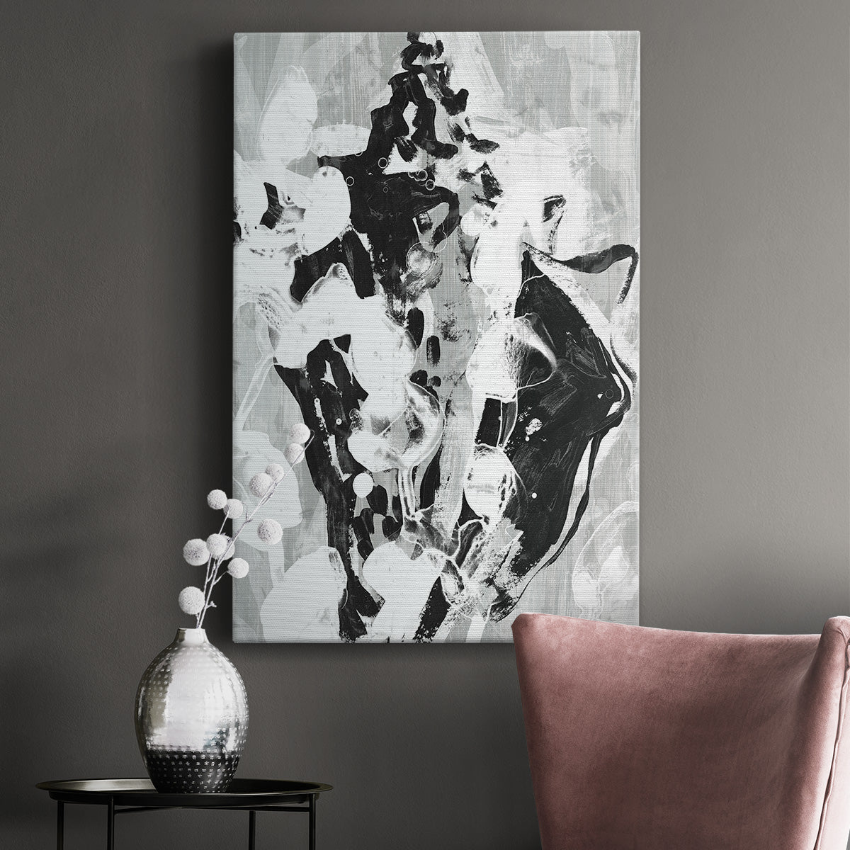 Ocean Inkblot I - Canvas Art Print