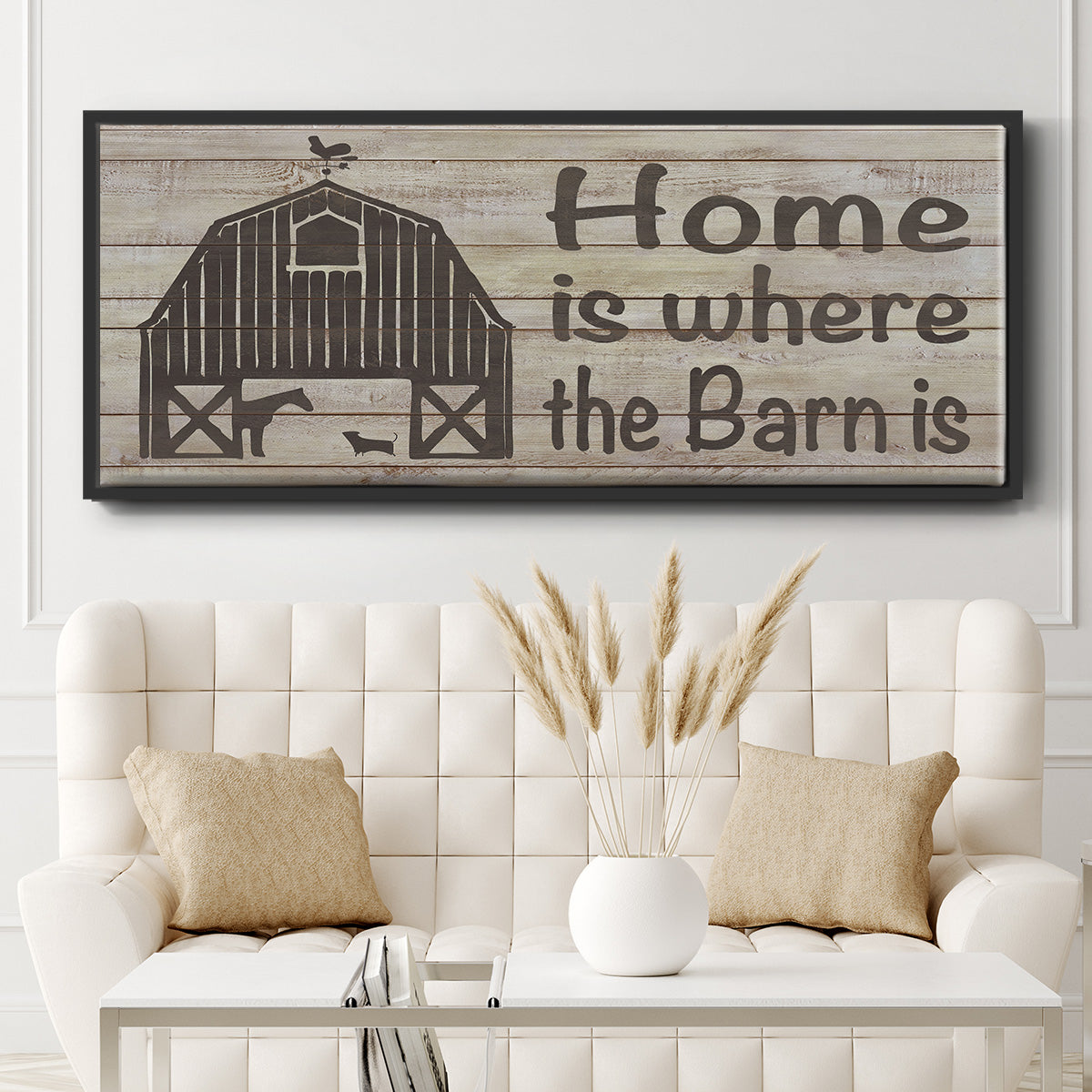 Home & Farm III - Floater Framed Canvas Print