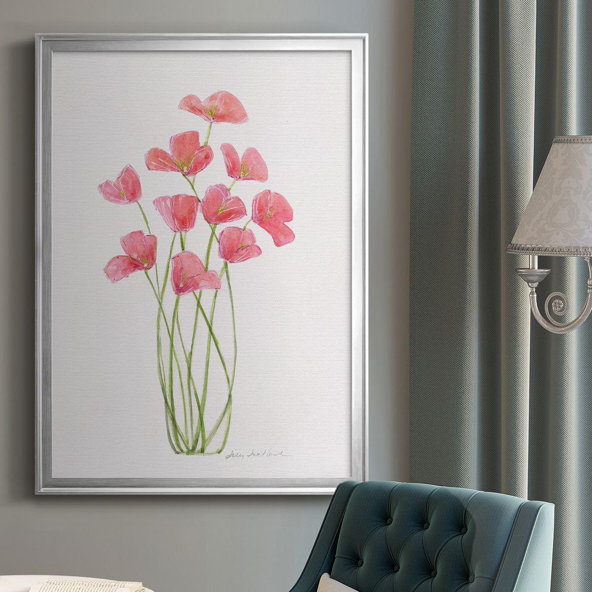 Intertwined Bouquet I - Modern Framed Canvas Print