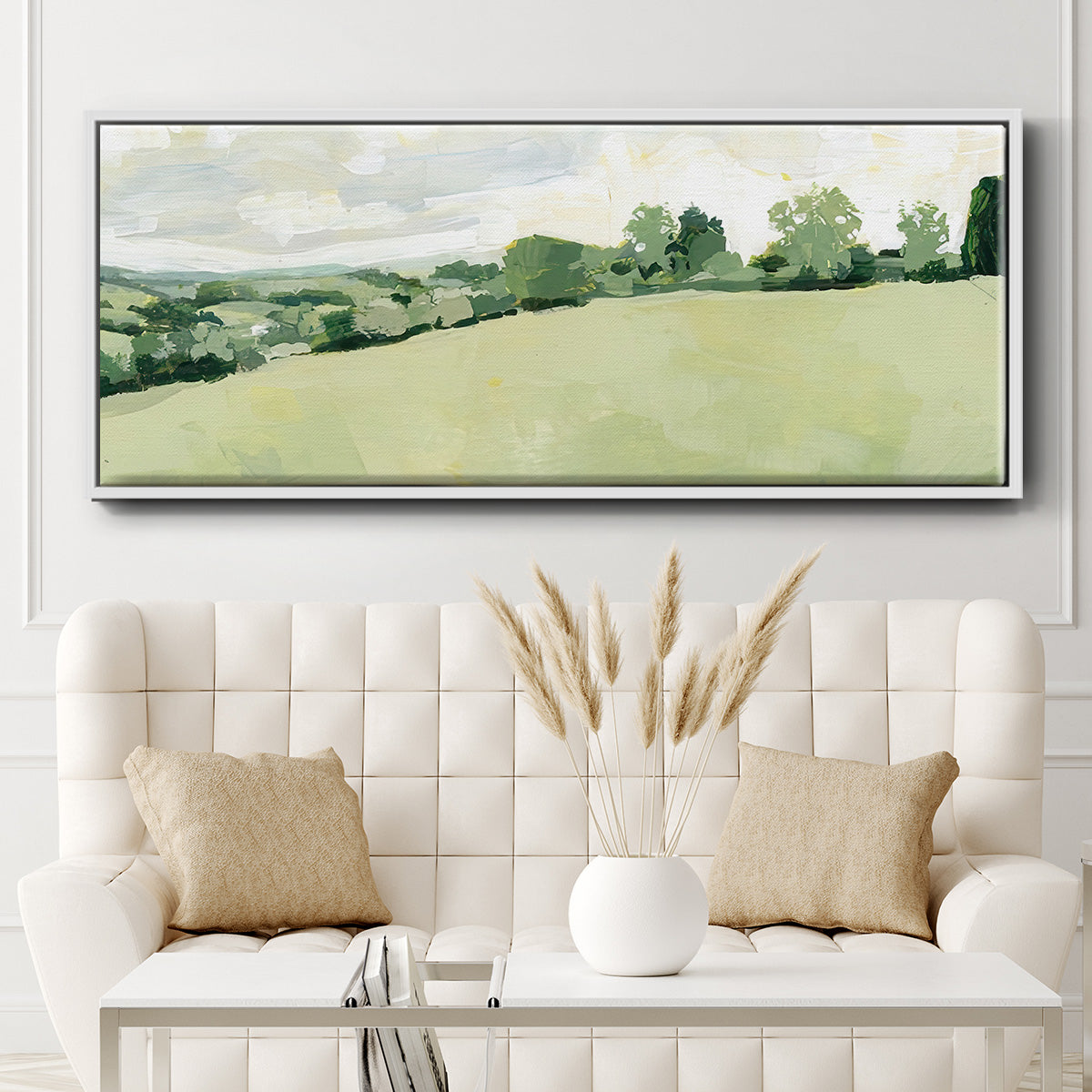 Pearly Pasture II - Floater Framed Canvas Print