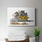 Raccoon Wheelbarrow - Canvas Art Print