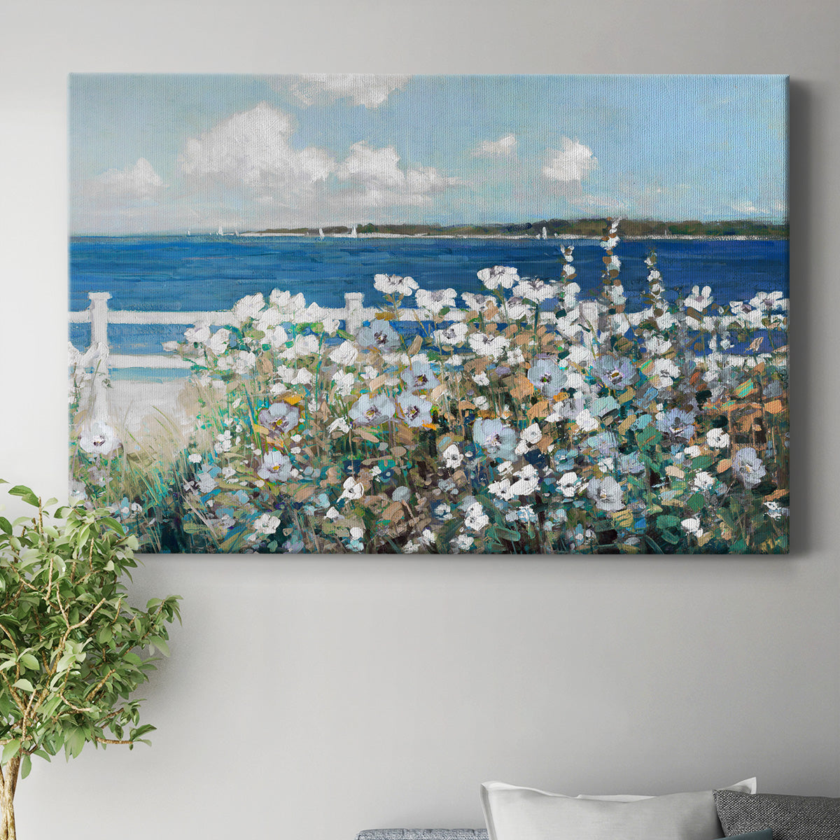 Bayside Garden Premium Gallery Wrapped Canvas - Ready to Hang