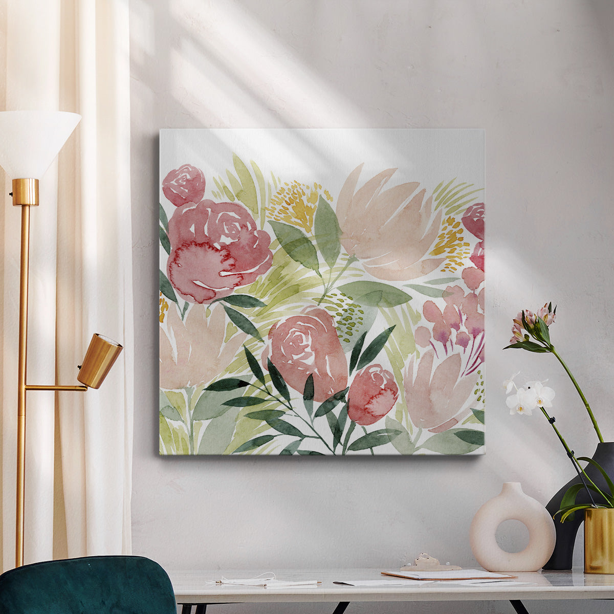 Sunkissed Posies II - Canvas Art Print