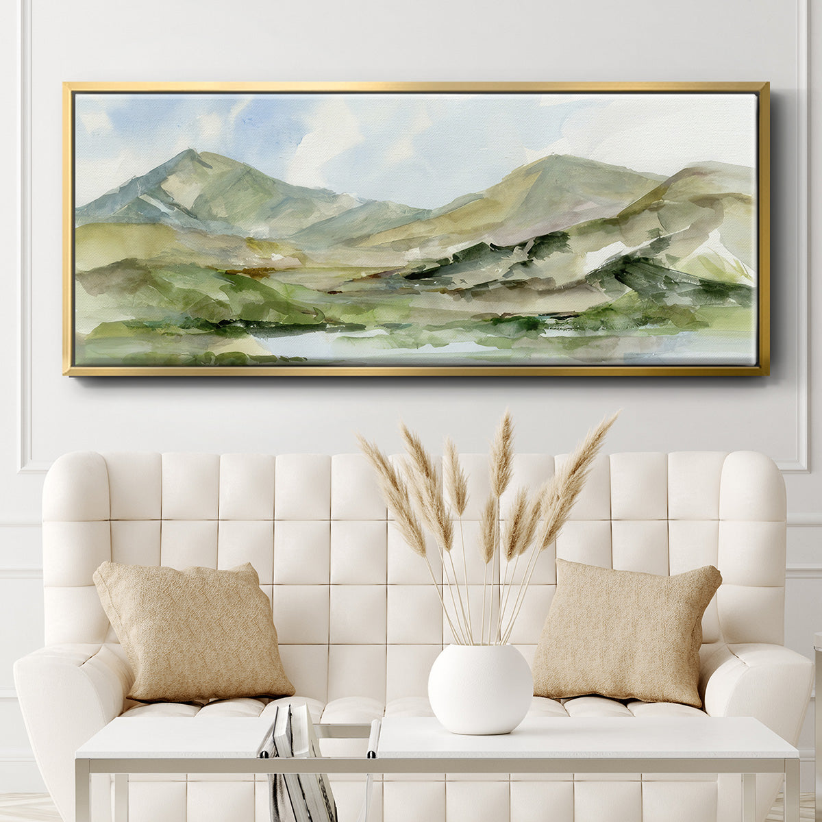 Serene Mountains II - Floater Framed Canvas Print