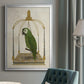 Green Parrot on Swing - Modern Framed Canvas Print