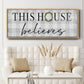 This House Believes - Floater Framed Canvas Print