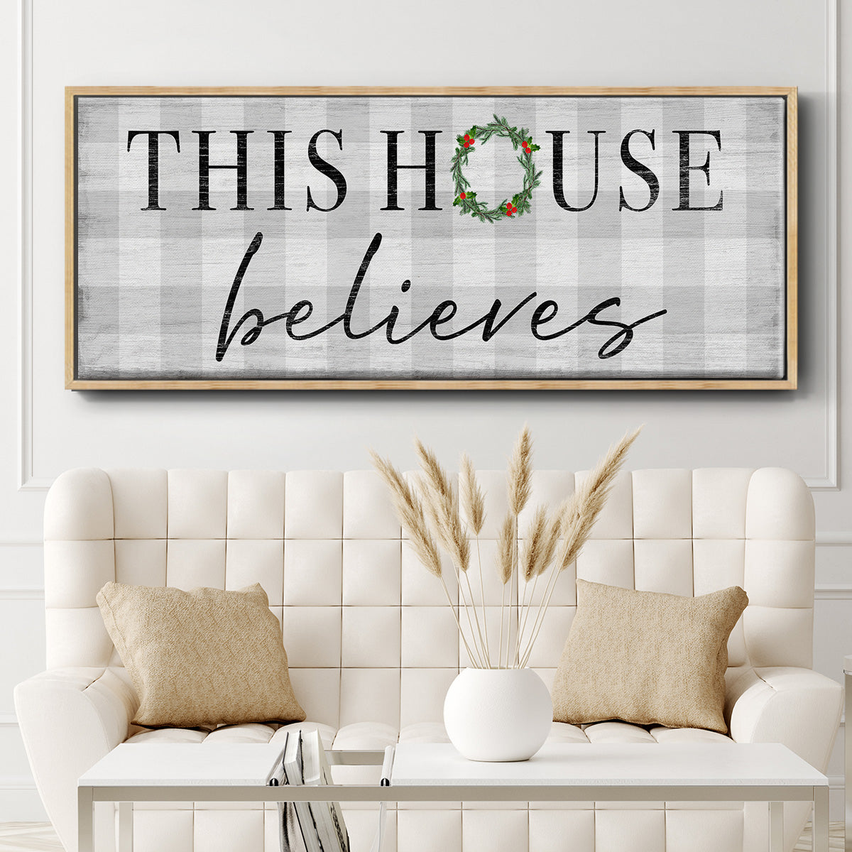 This House Believes - Floater Framed Canvas Print