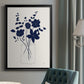 Indigo Sketch Bouquet I - Modern Framed Canvas Print