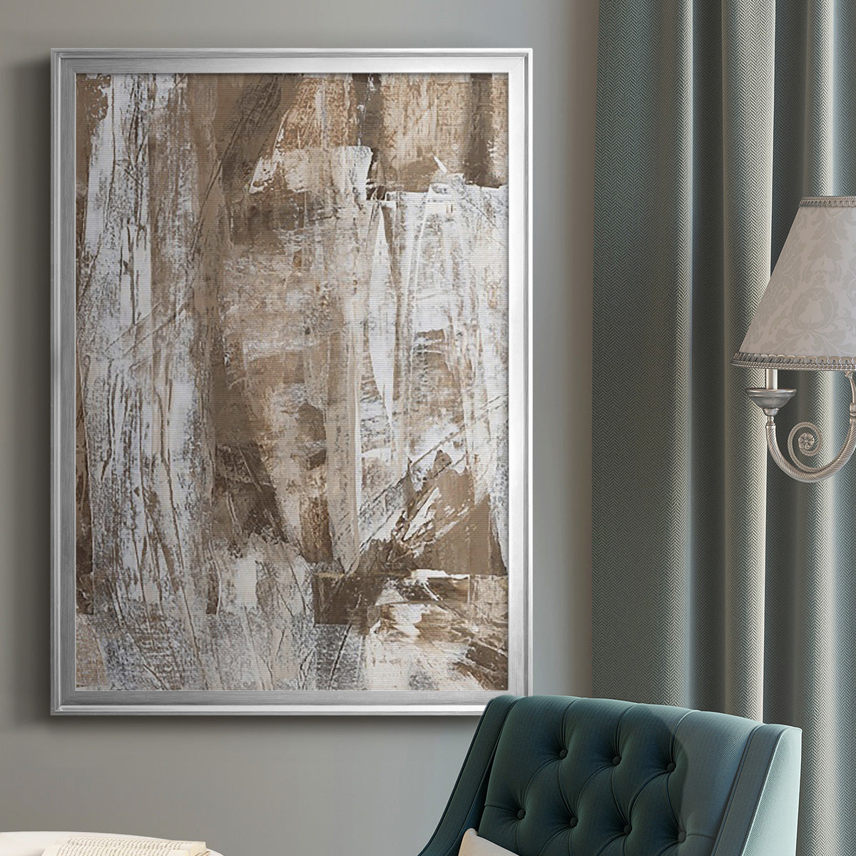 Bronzed I - Modern Framed Canvas Print