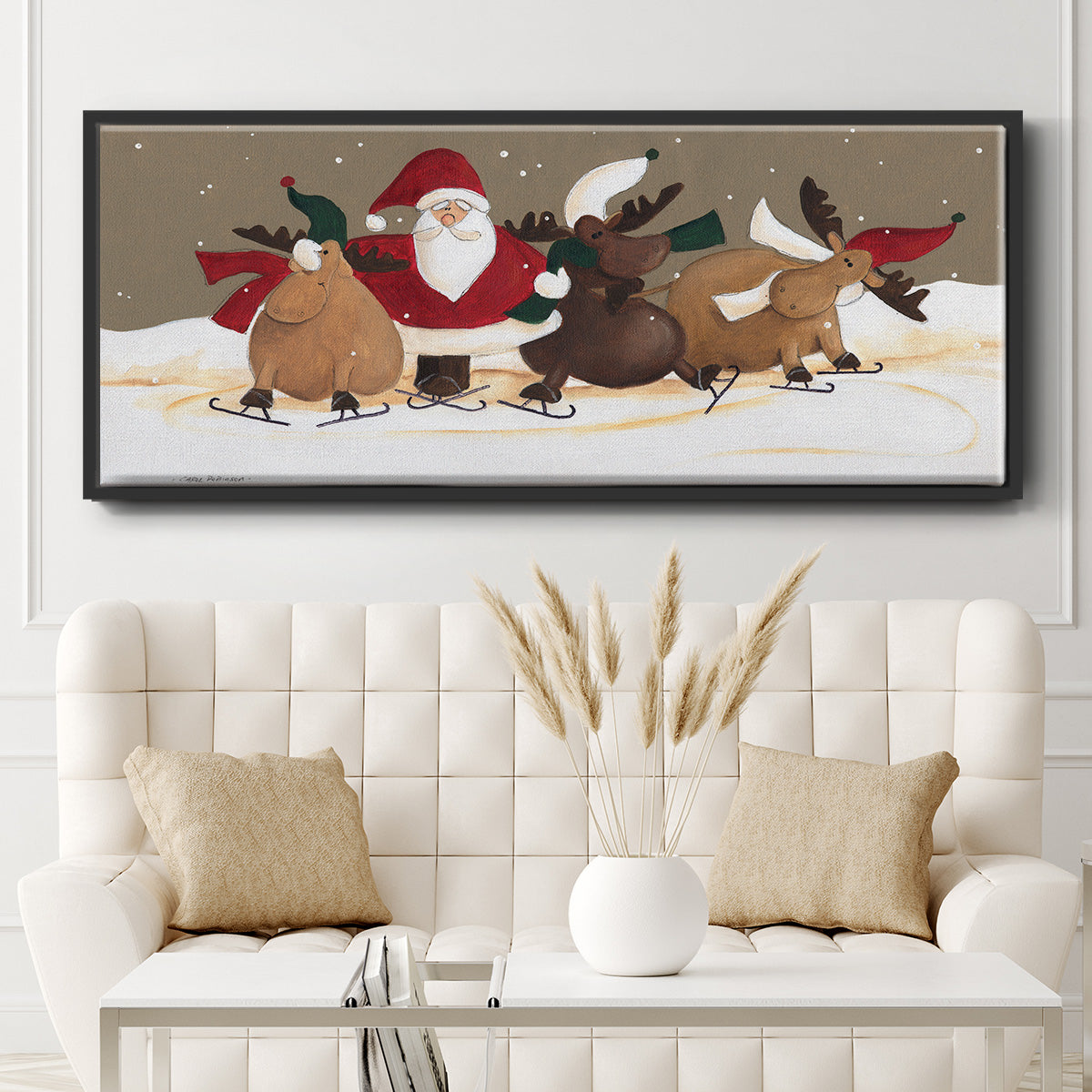 Skater Chorus Line - Floater Framed Canvas Print