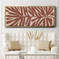 Terra Cotta Block Palms IV - Floater Framed Canvas Print