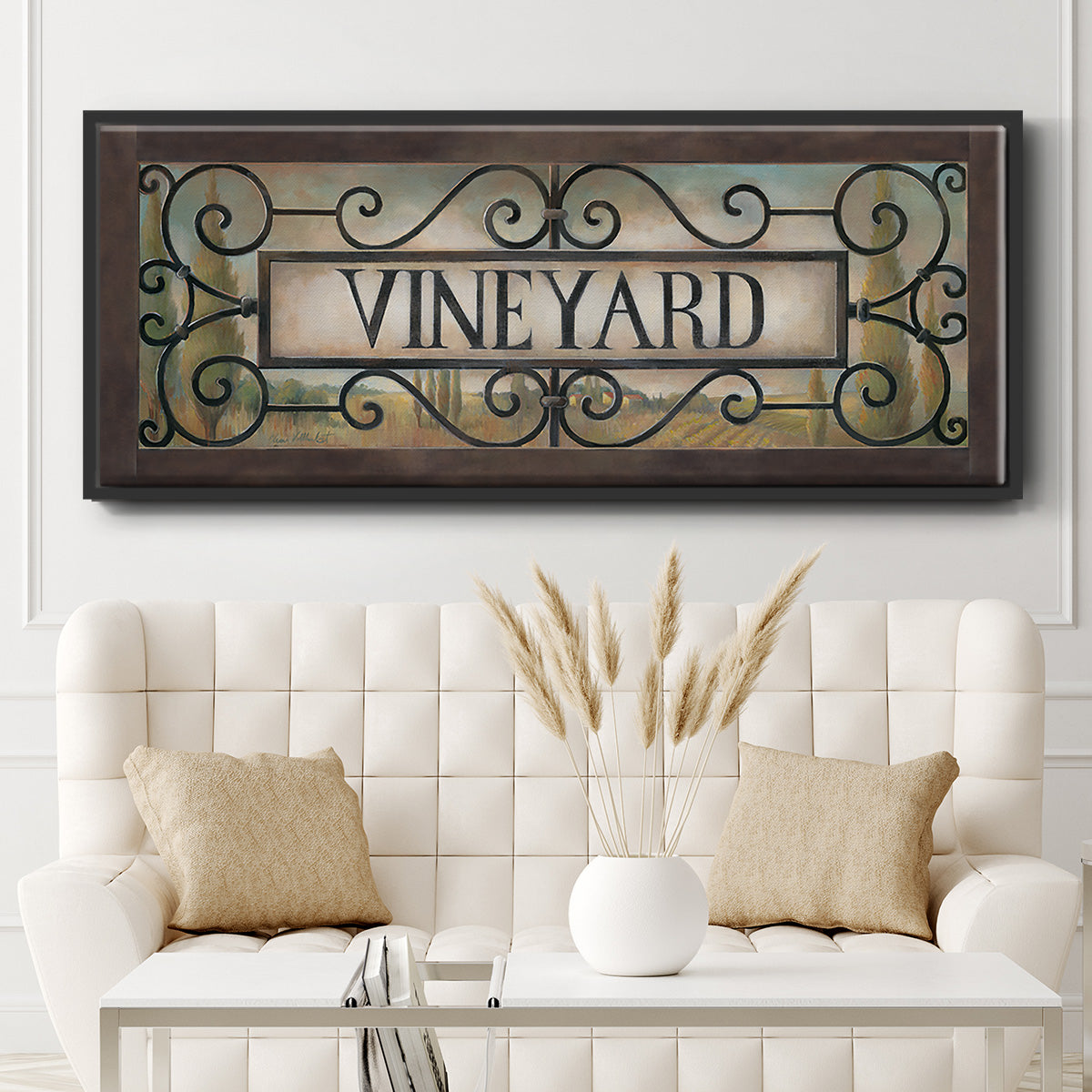 Vineyard - Floater Framed Canvas Print
