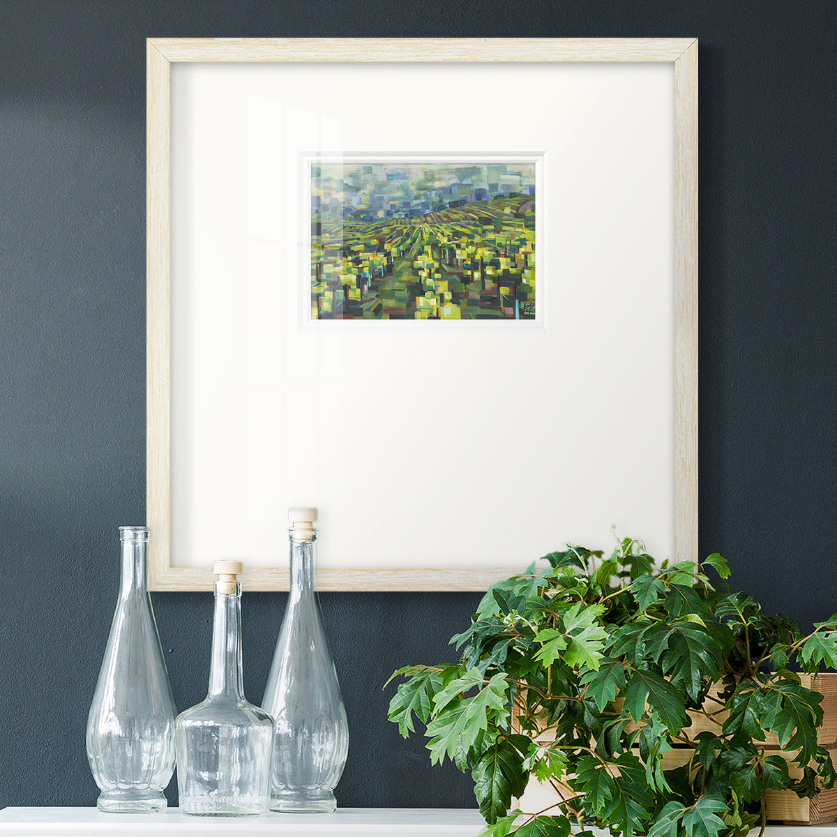 Yellow Grapevines Forever Premium Framed Print Double Matboard