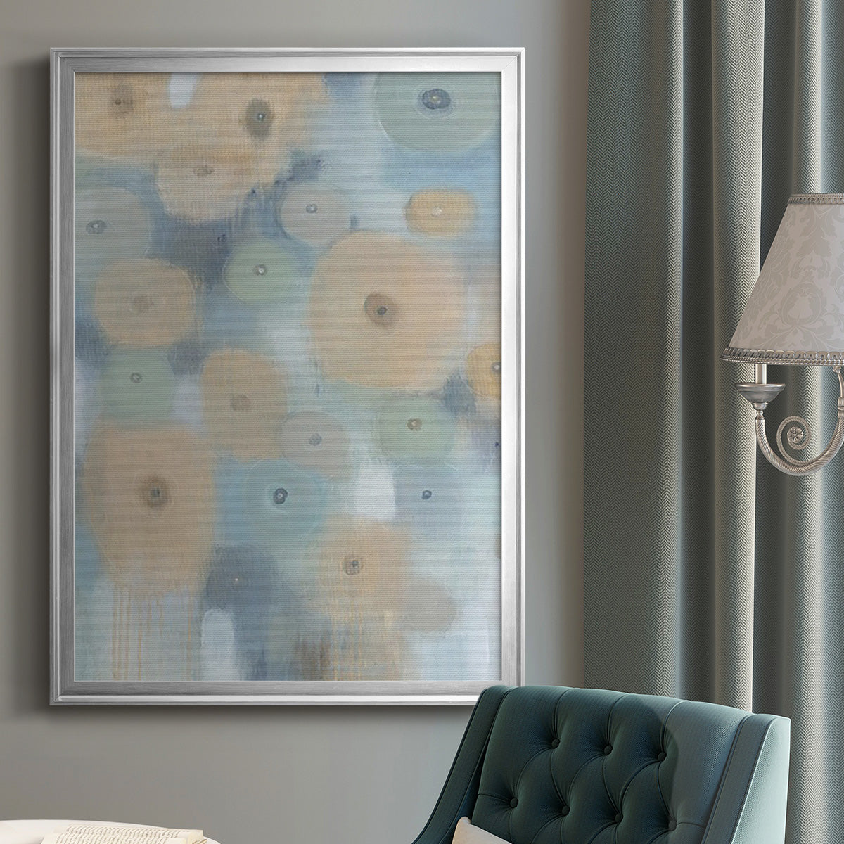 Spinning Wheels I - Modern Framed Canvas Print