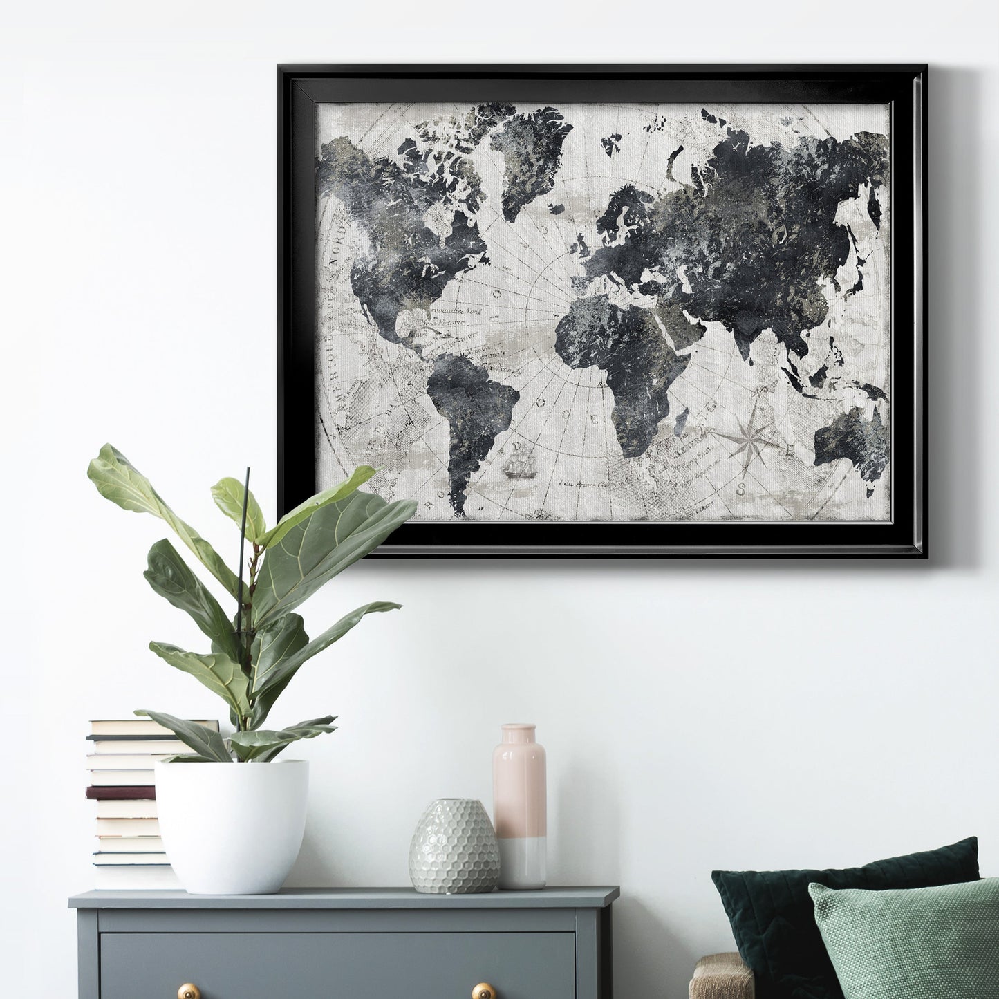 Modern Atlas Premium Classic Framed Canvas - Ready to Hang