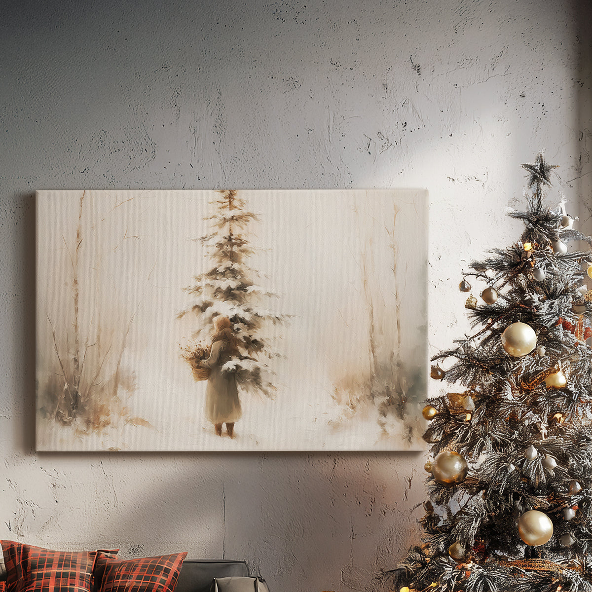 Frostlit Star Lane - Canvas Art Print