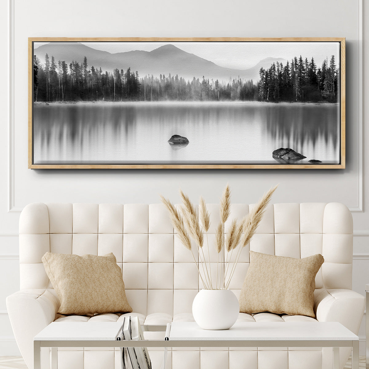 Mountain Reflection - Floater Framed Canvas Print