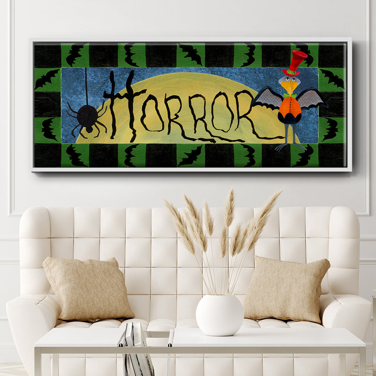 Halloween Trick or Treaters Collection D - Floater Framed Canvas Print