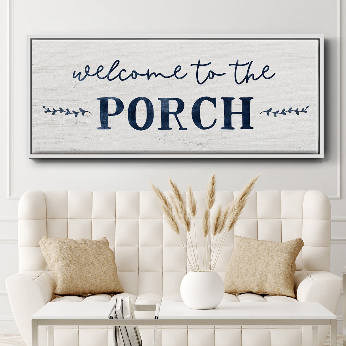 Welcome to the Porch - Floater Framed Canvas Print