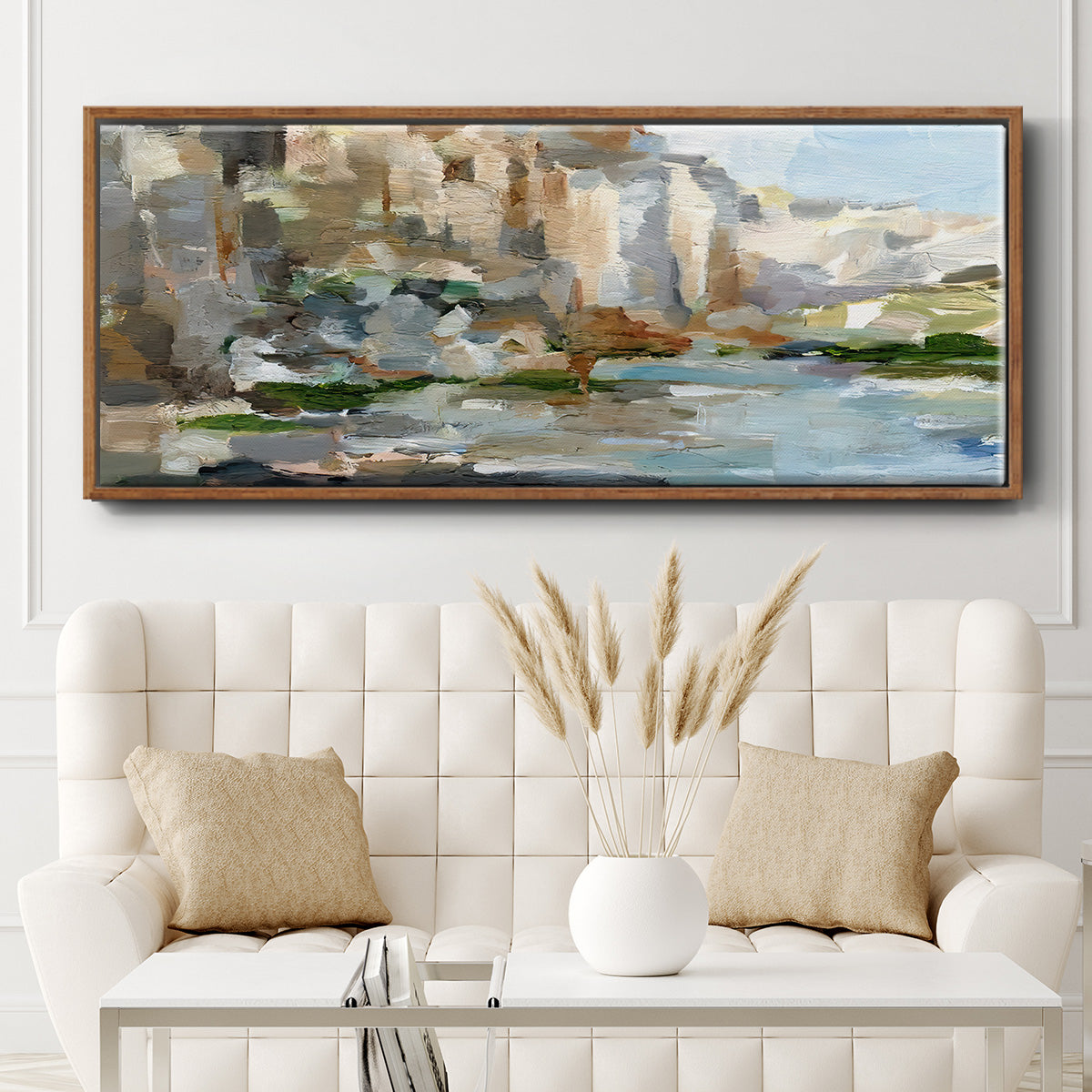 Western Cliffs I - Floater Framed Canvas Print