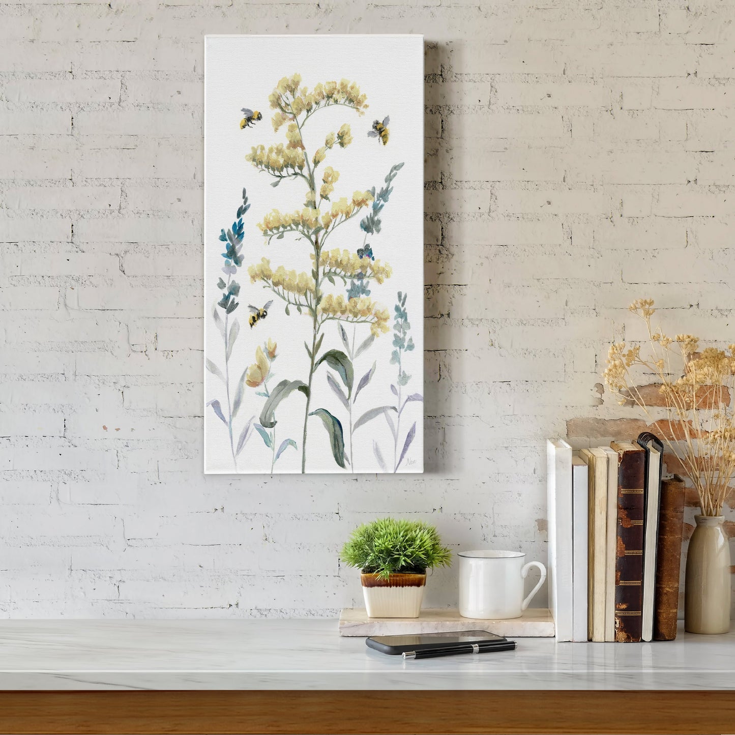 Bumble Bee Garden I - Canvas Art Print