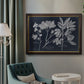 Foliage on Navy VI Premium Framed Canvas- Ready to Hang