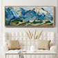 Blue Mountain Peaks I - Floater Framed Canvas Print
