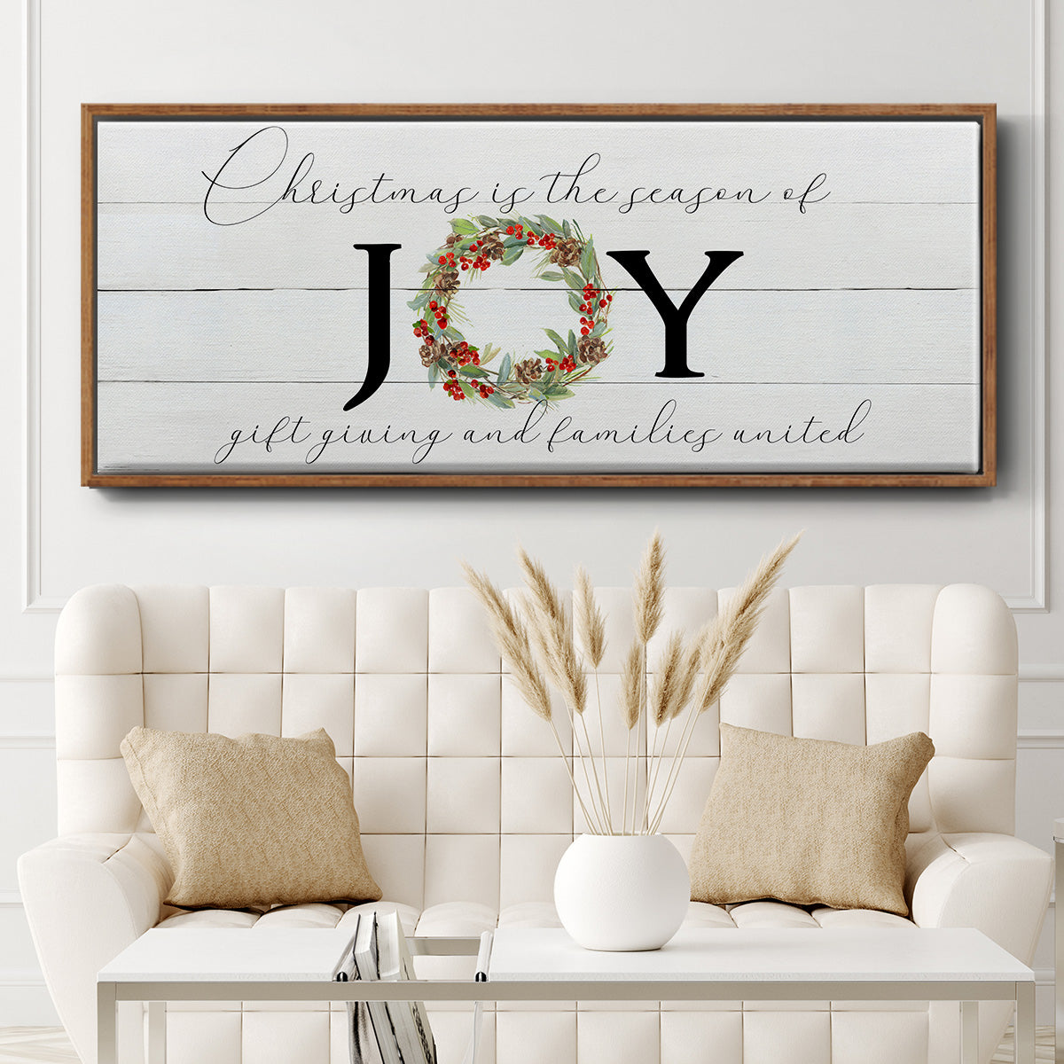 Season of Joy - Floater Framed Canvas Print