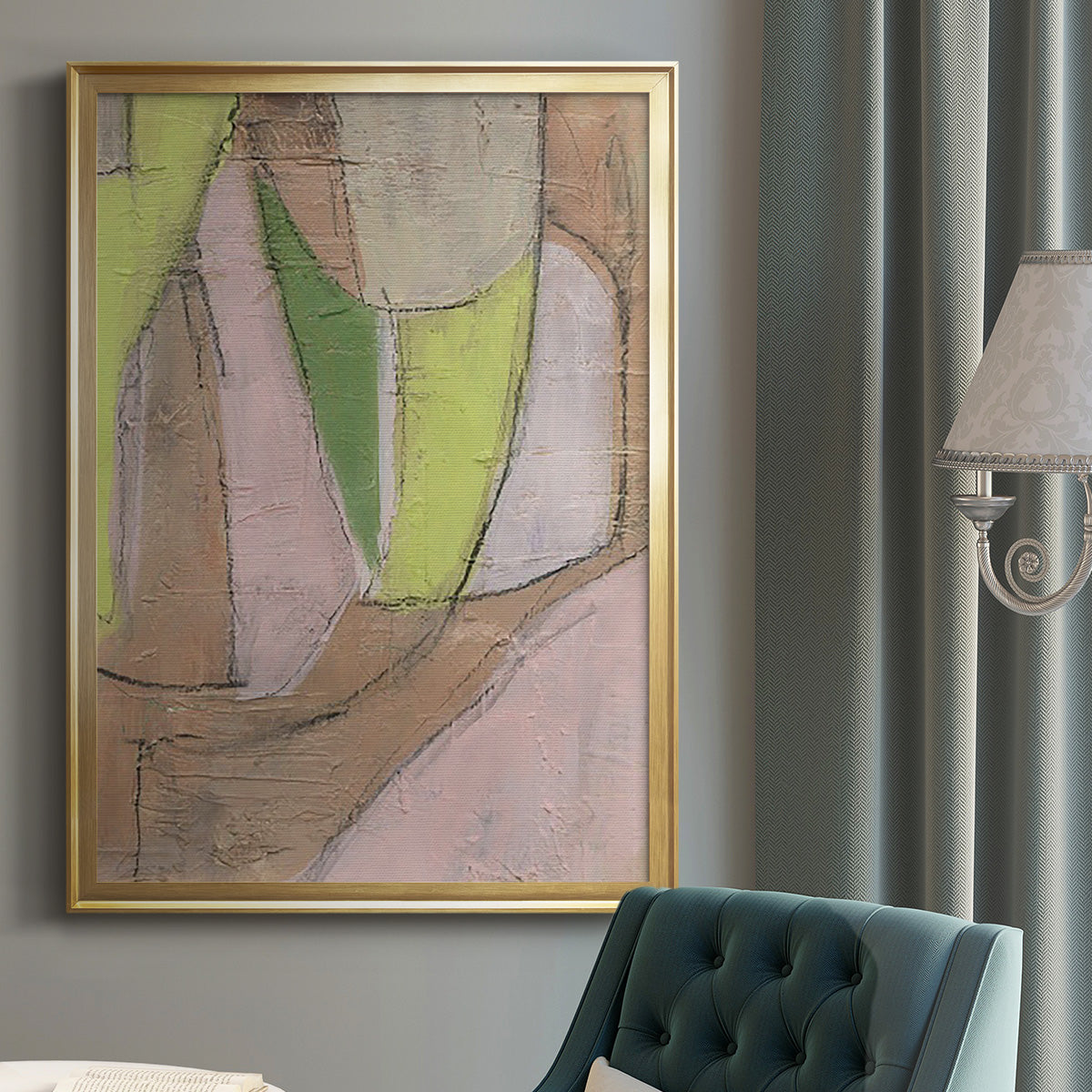 Many Layers I - Modern Framed Canvas Print