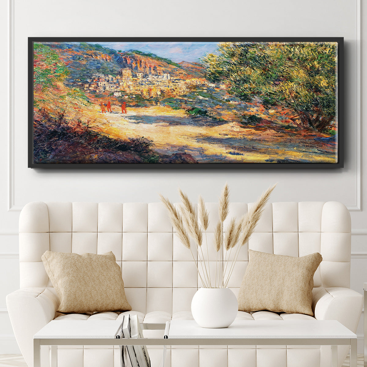 The Road to Monte Carlo, 1883 - Floater Framed Canvas Print