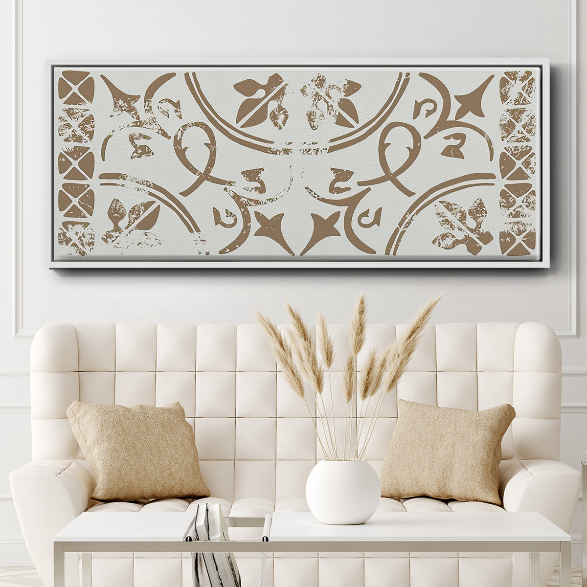 Ceramic Tile Collection D - Floater Framed Canvas Print