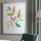 Color Pop Leaves I - Modern Framed Canvas Print