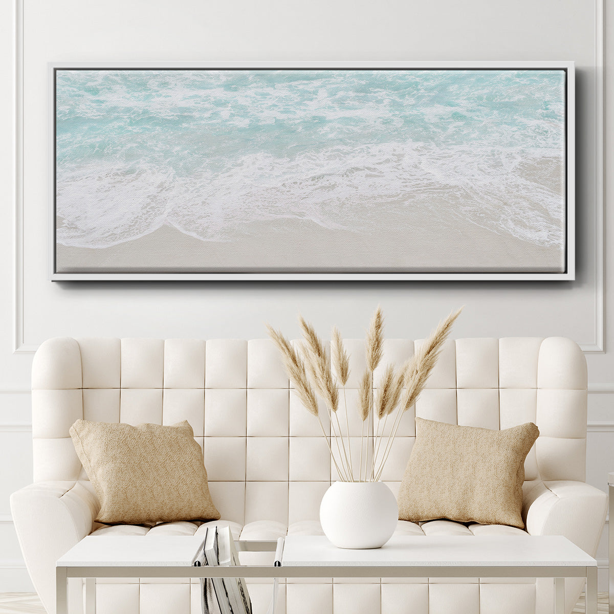 Coastline Tide - Floater Framed Canvas Print