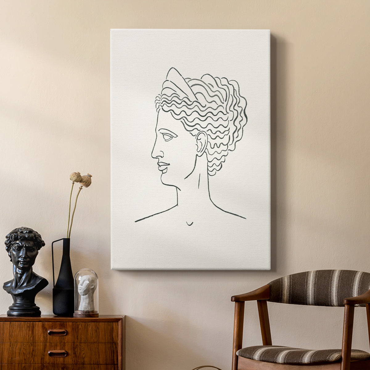 Greek Busts III - Canvas Art Print