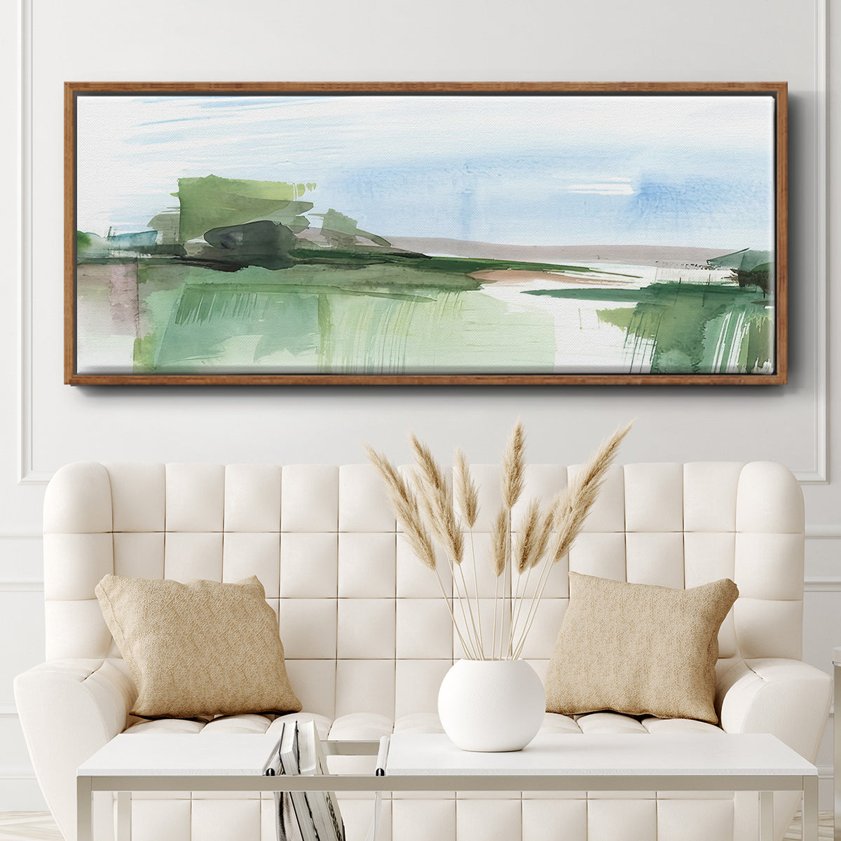 Abstract Wetland IV - Floater Framed Canvas Print