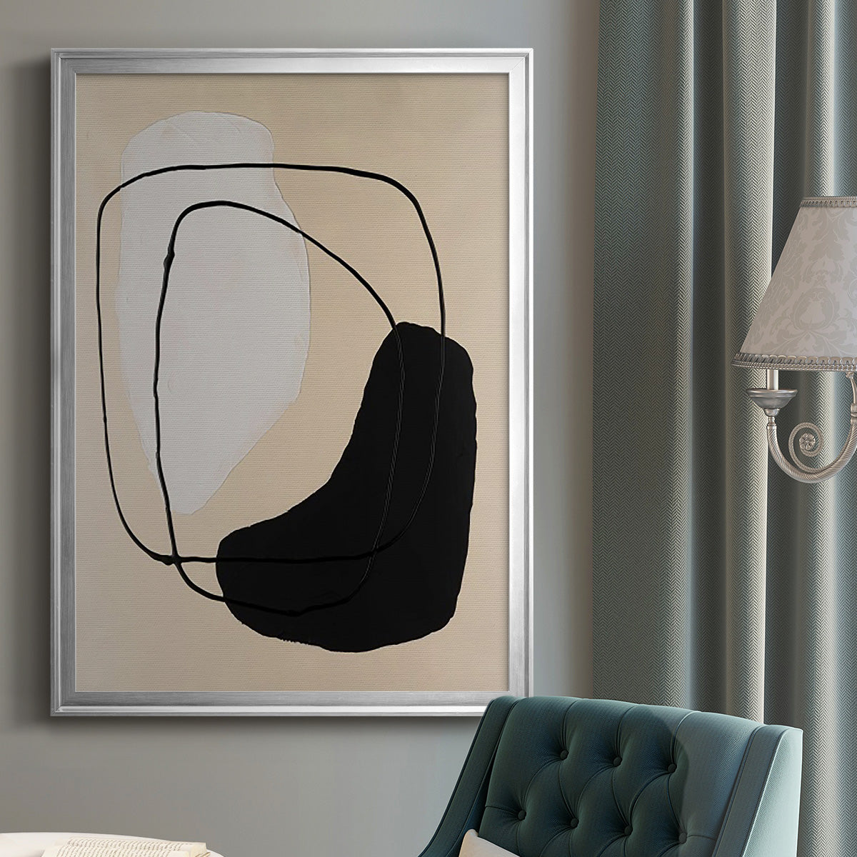 Avant Mod I - Modern Framed Canvas Print