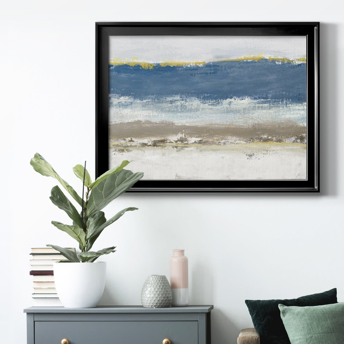 Blue Skies - Modern Framed Canvas Print