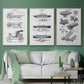 Industrial Flight - Floater Framed Canvas Set