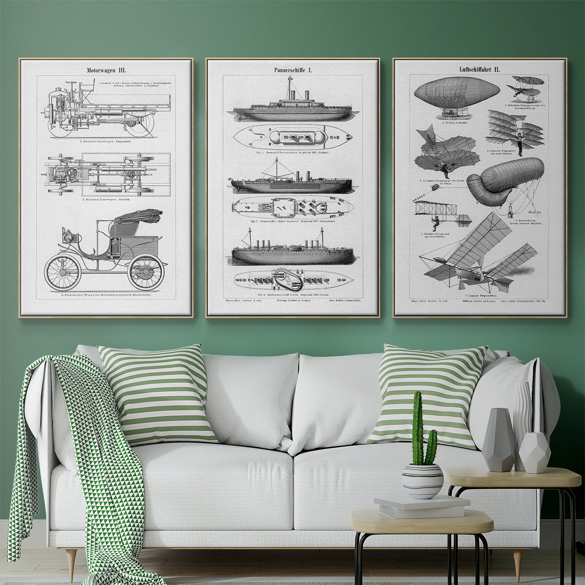 Industrial Flight - Floater Framed Canvas Set