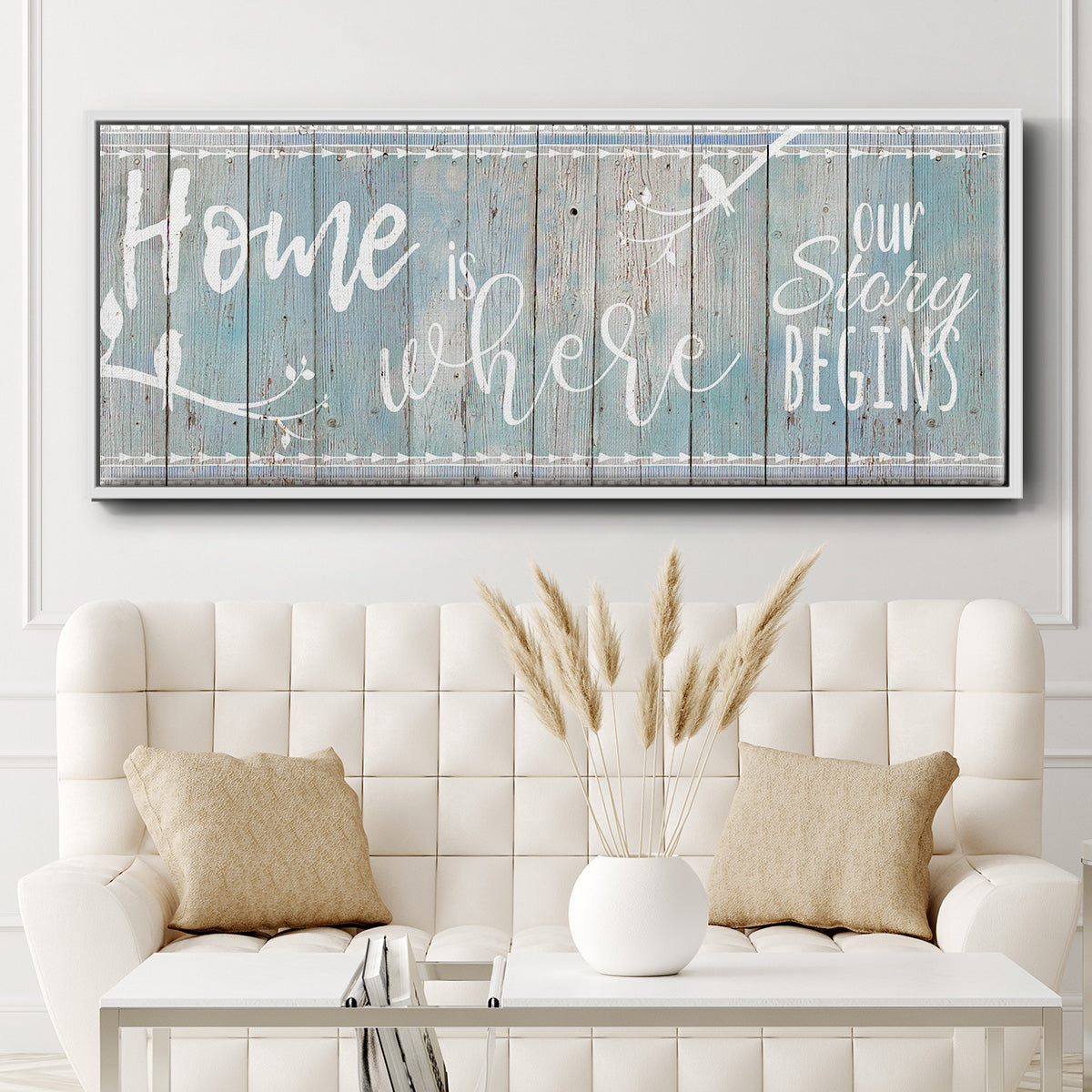 Home Story - Floater Framed Canvas Print