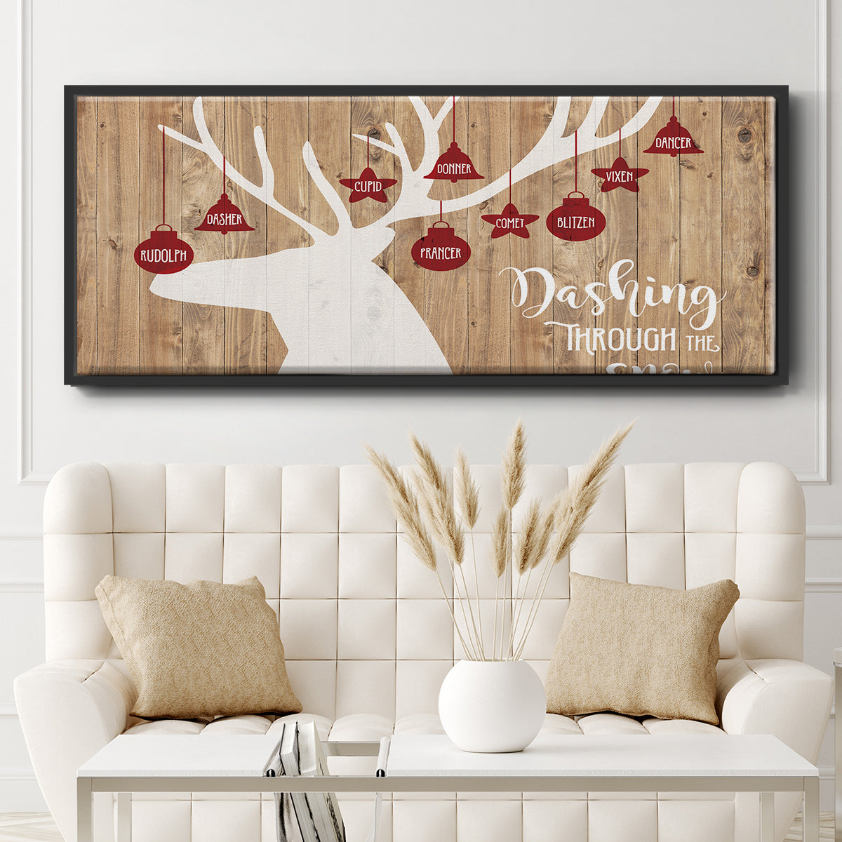Dashing Through The Snow - Floater Framed Canvas Print