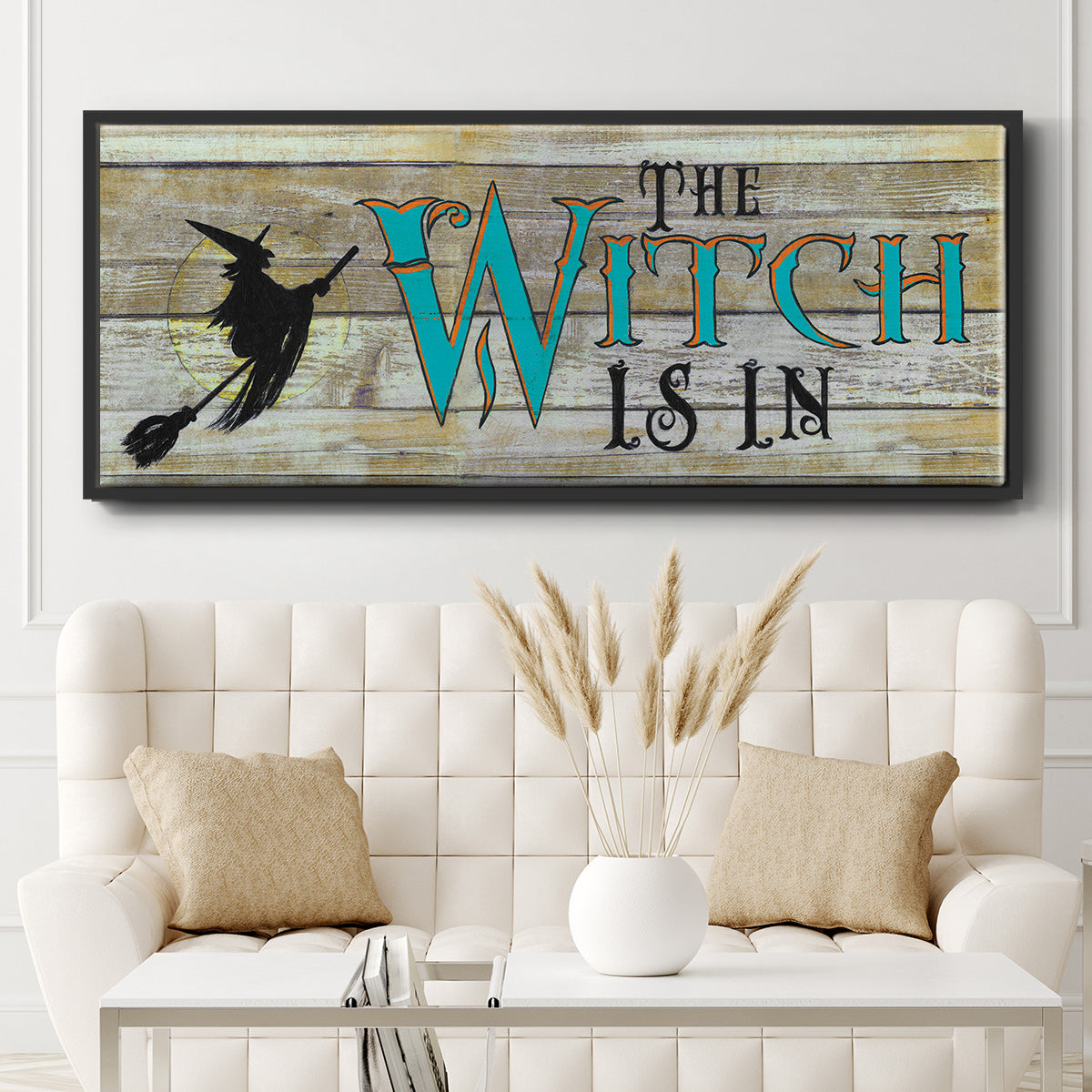 The Witch is in - Floater Framed Canvas Print