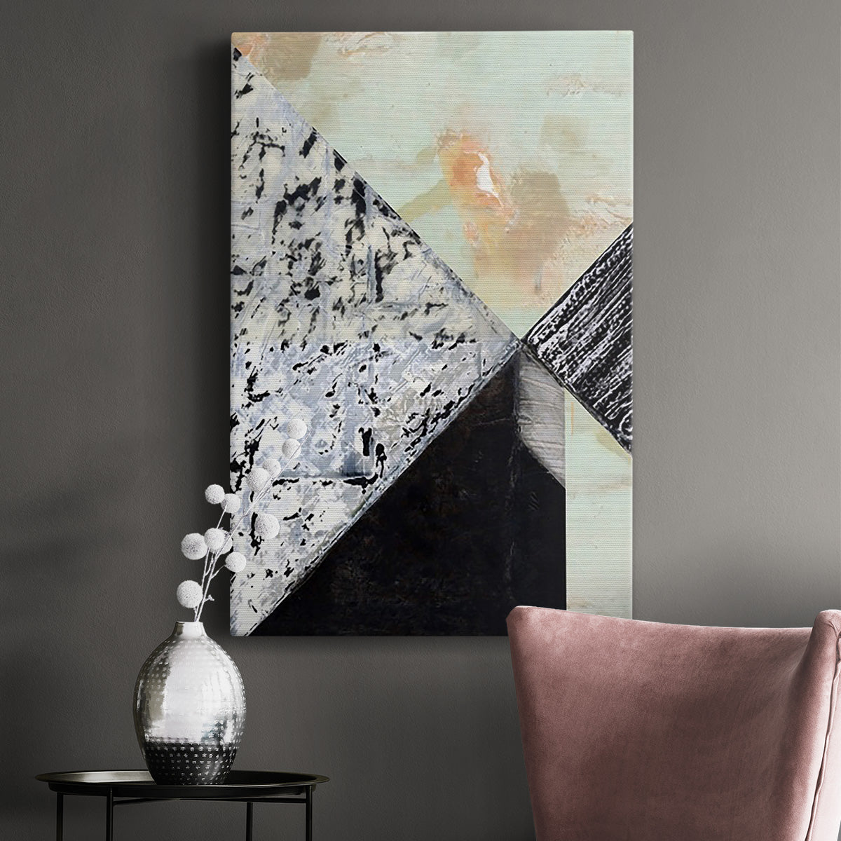 Tiles & Texture Abstract Angles I Premium Gallery Wrapped Canvas - Ready to Hang