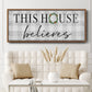 This House Believes - Floater Framed Canvas Print