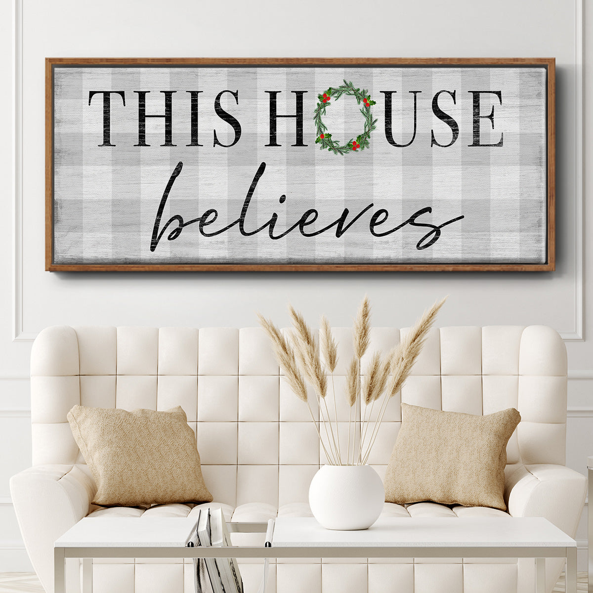 This House Believes - Floater Framed Canvas Print