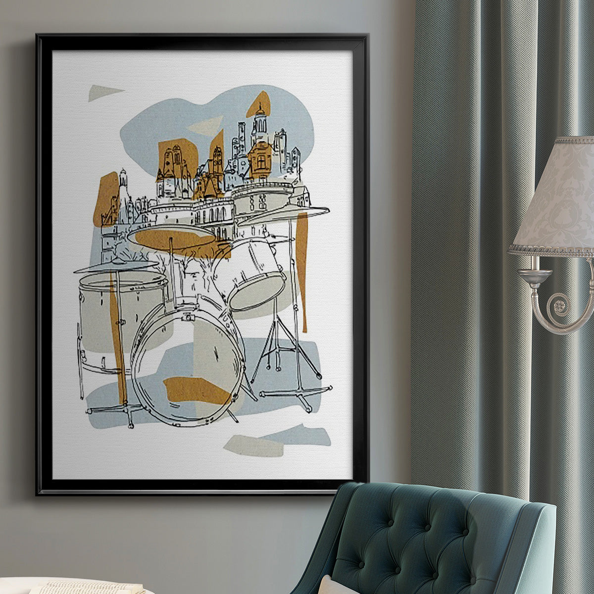 Rehearsal IV - Modern Framed Canvas Print