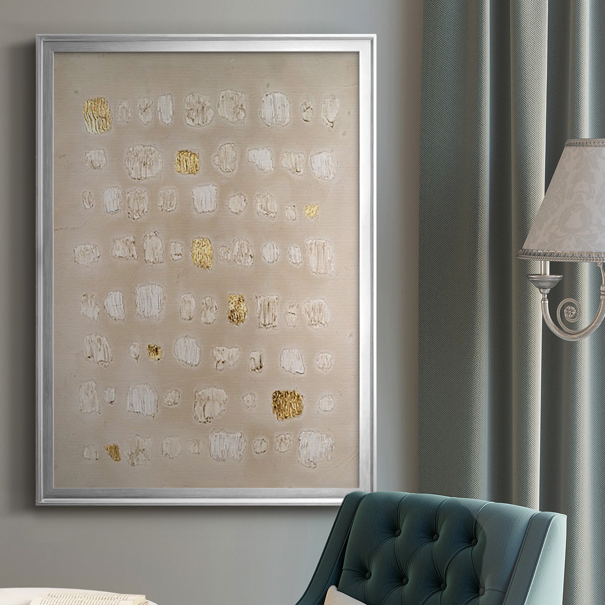 Embellished Cobblestone II - Modern Framed Canvas Print