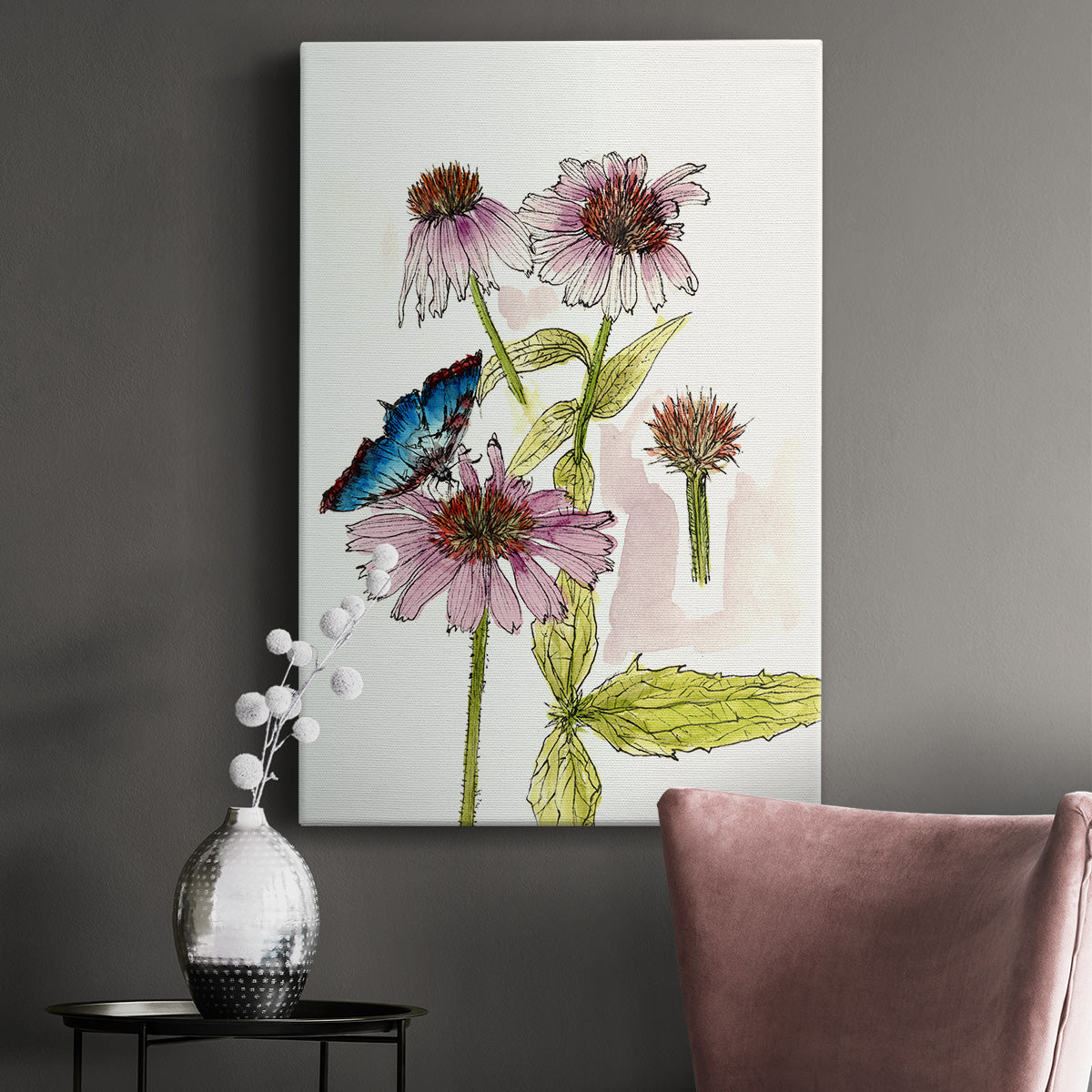 Floral Field Notes II - Canvas Art Print