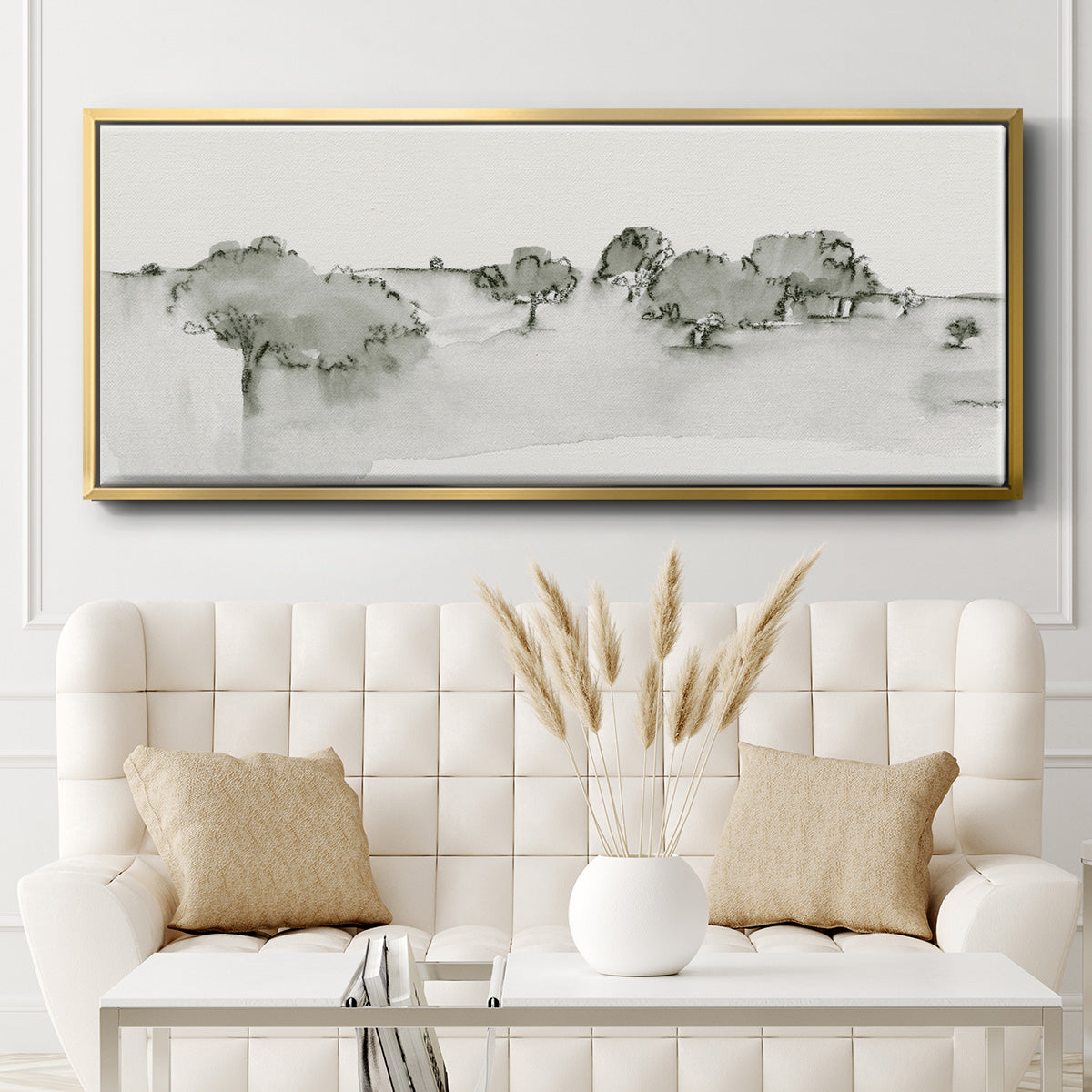 Scenic Scribble I - Floater Framed Canvas Print