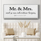 Mr. and Mrs. - Floater Framed Canvas Print